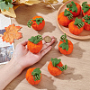 Pumpkin Handmade Wool Felt Ornament DIY-WH0504-793A-01-3