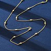 Brass Satellite Chains Necklaces for Women NJEW-D302-67G-2