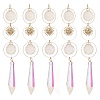AB Color Plated Crystal Cone Big Pendant Decorations HJEW-JM00832-1