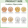 100Pcs 4 Colors Brass Beads KK-PH0011-93-2
