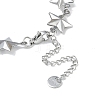 Non-Tarnish 304 Stainless Steel Star Link Chain Bracelets for Women BJEW-U002-02P-3