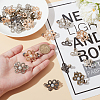 24Pcs 6 Colors Flower Shape Plastic Bead with Zinc Alloy Adjustable Jean Button Pins FIND-GO0002-80-3