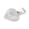 304 Stainless Steel Heart Pendants STAS-R162-01P-04-2