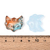 Baking Paint Transparent Glass Connector Charms DGLA-N018-18-3