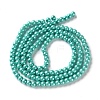 Baking Painted Pearlized Glass Pearl Round Bead Strands HY-XCP0001-18-2