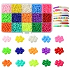 120G 15 Colors Opaque Acrylic Beads SACR-FS0001-28-1