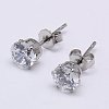 Cubic Zirconia Ear Studs STAS-E051-3A-1