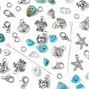 Natural & Synthetic Mixed Stone with Alloy Charms FIND-FS0002-16-2