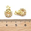 Brass Micro Pave Cubic Zirconia Pendants KK-U049-04G-06-3