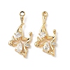 Brass Micro Pave Cubic Zirconia Pendants KK-S531-03G-A-1