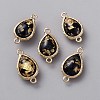 Resin Imitation Shell/Opal Connector Charms RESI-WH0035-61F-1