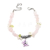Printed Alloy Butterfly Charm Bracelets BJEW-JB12404-02-2