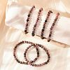 Natural Rhodonite Stretch Bracelets X-BJEW-JB04557-01-5