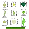 270Pcs 9 Styles Transparent Acrylic Pendants TACR-SC0001-48-2