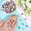 120Pcs 2 Colors UV Plating Acrylic European Beads OACR-PA0001-61-3