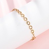 304 Stainless Steel Ring Link Chain Bracelets BJEW-P373-02A-G-1