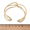 304 Stainless Steel Cuff Bangles for Women BJEW-Z150-01G-03-5