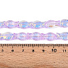 Transparency Electroplate Glass Beads Strands GLAA-T023-40A-04-4