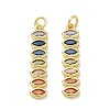 Brass Micro Pave Colorful Cubic Zirconia Pendants CU-CBA6E4E-18G-1