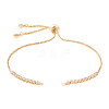 Adjustable Brass Micro Pave Cubic Zirconia Chain Bracelet Making ZIRC-CJ0001-01G-1