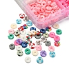 15 Colors Handmade Polymer Clay Beads Strands CLAY-YW0001-45-4