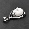 Natural Howlite Pendants G-B033-04P-15-5