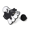 Cat with Badminton Sport Enamel Pins JEWB-I052-05EB-02-3