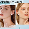 4 Pairs Sport Ball Alloy Stud Earrings for Women EJEW-BBC0001-52A-5