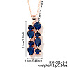 Brass Cubic Zirconia Long Tassel Pendant Necklaces for Fashionable Statement Style DV3387-9-1