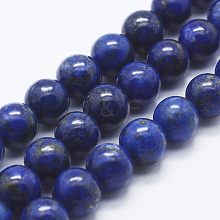 Natural Lapis Lazuli Beads Strands G-P348-01-8mm