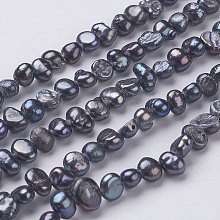 Natural Cultured Freshwater Pearl Beads Strands PEAR-P002-53A