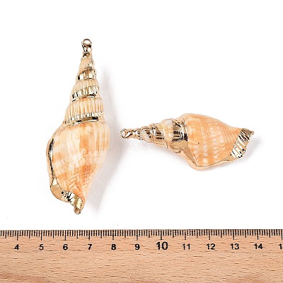 Natural Conch Shell Big Pendants SSHEL-N038-25-1