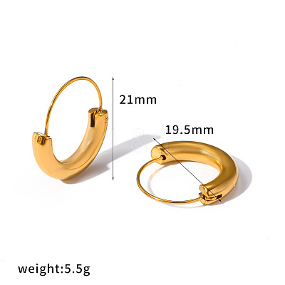 304 Stainless Steel Hoop Earrings for Women WG550E7-01-1