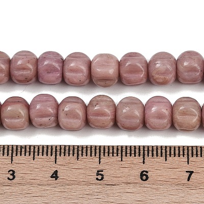 Natural Rhodonite Beads Strands G-Z080-B19-8x6mm-1