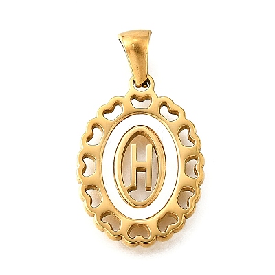 Golden 304 Stainless Steel Pendants STAS-K300-02G-H-1
