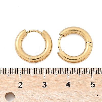 Ion Plating(IP) 304 Stainless Steel Huggie Hoop Earrings EJEW-F111-16mm-G-1