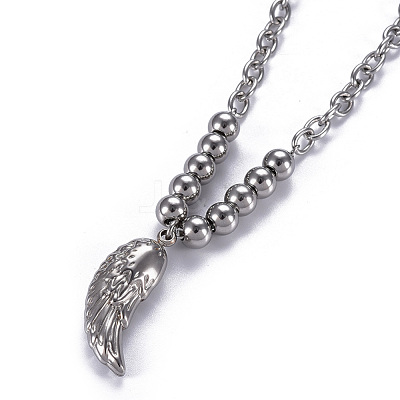 Non-Tarnish 304 Stainless Steel Pendant Necklaces NJEW-O113-04P-1