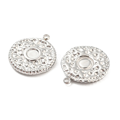 Non-Tarnish 304 Stainless Steel Pendant Cabochon Settings STAS-P333-02P-1