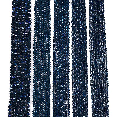 Electroplate Opaque Solid Color Glass Beads Strands EGLA-A044-P4mm-L16-1