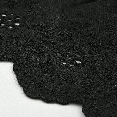Cotton Embroidery Flower Ribbons SRIB-WH0011-111A-1