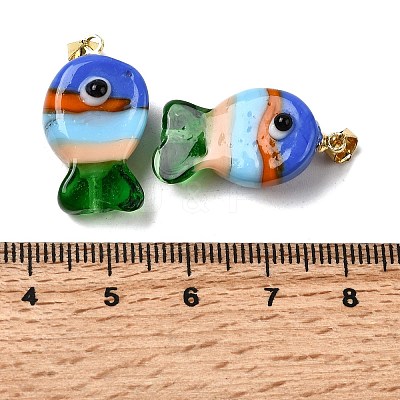 Handmade Lampwork Pendants LAMP-A007-01G-05-01-1