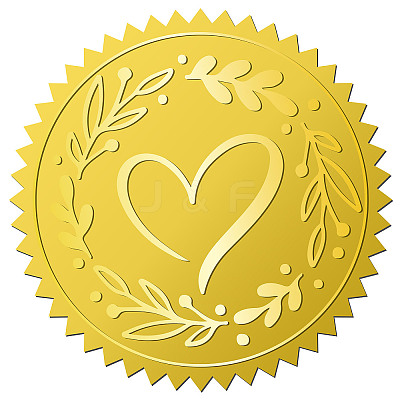 12 Sheets Self Adhesive Gold Foil Embossed Stickers DIY-WH0451-031-1