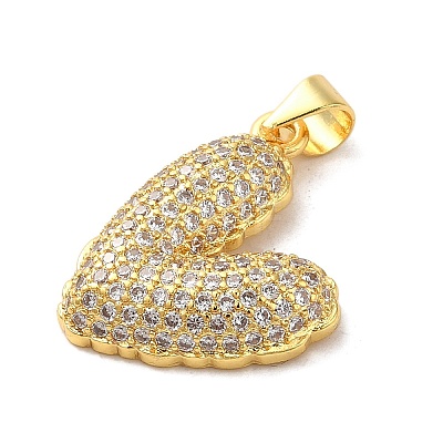 Mother's Day Brass Micro Pave Clear Cubic Zirconia Pendants FIND-Z041-20B-1