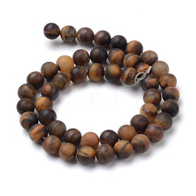 Natural Tiger Eye Round Bead Strands X-G-T055-8mm-04-1