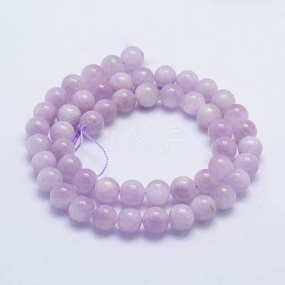 Natural Kunzite Beads Strands G-L478-14-8mm-1
