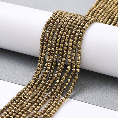 Electroplate Glass Beads Strands X-GLAA-H021-01A-FP07-1