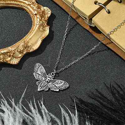 Gothic 304 Stainless Steel Cable Chain Necklaces NJEW-JN04983-02-1
