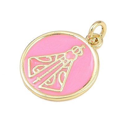 Brass Enamel Pendants KK-L251-02G-G-1
