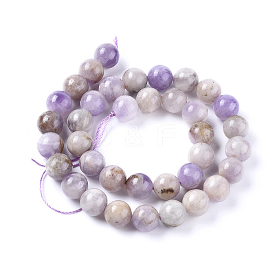 Natural Lavender Amethyst Beads Strands G-L555-01-6mm-1