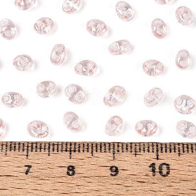 Transparent Colours Luster Glass Seed Beads SEED-N008-09H-1